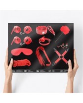INTOYOU BDSM LINE Set de Bondage 10 Piezas Rojo
